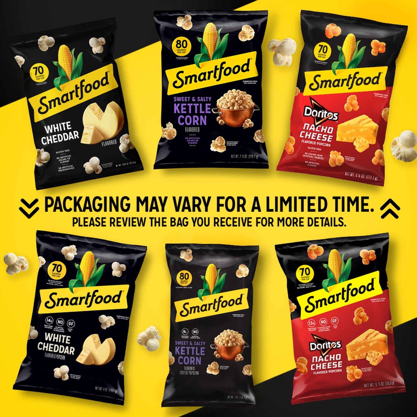Smartfood Gluten Free, No Artificial Colors White Cheddar Popcorn Bag