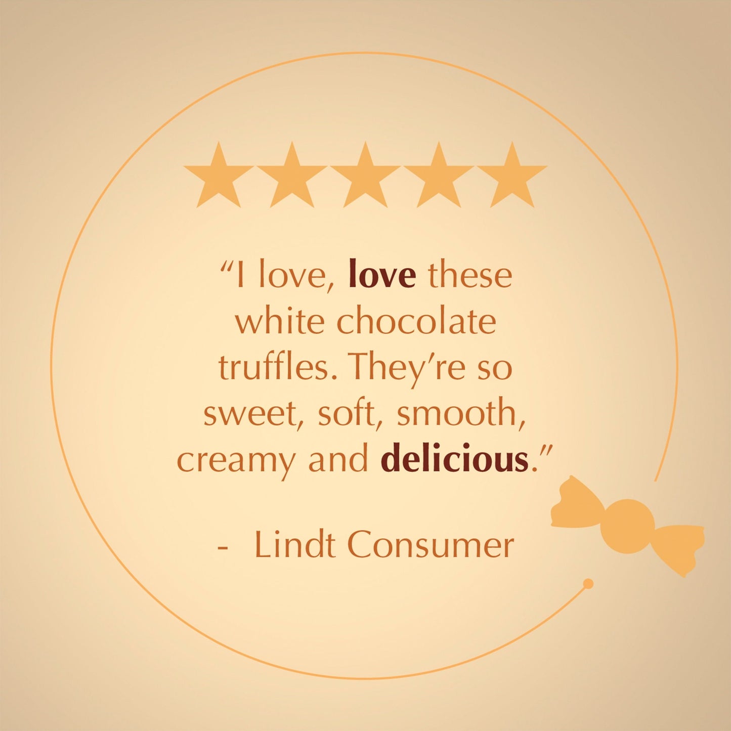 Lindt Lindor White Chocolate Candy Truffles, 5.1 oz. Bag