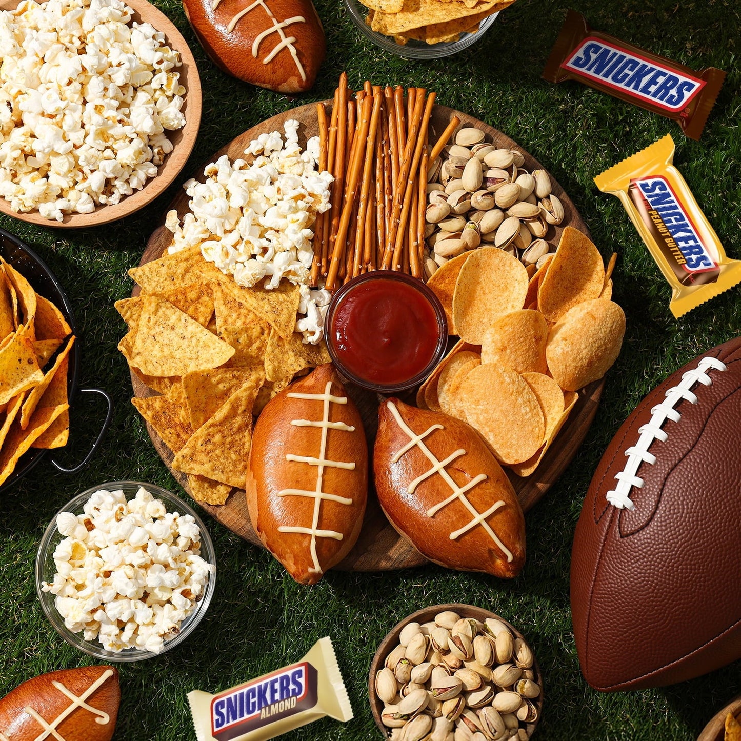 Snickers Fun Size Football Chocolate Bars Variety Pack, Party Size - 2
