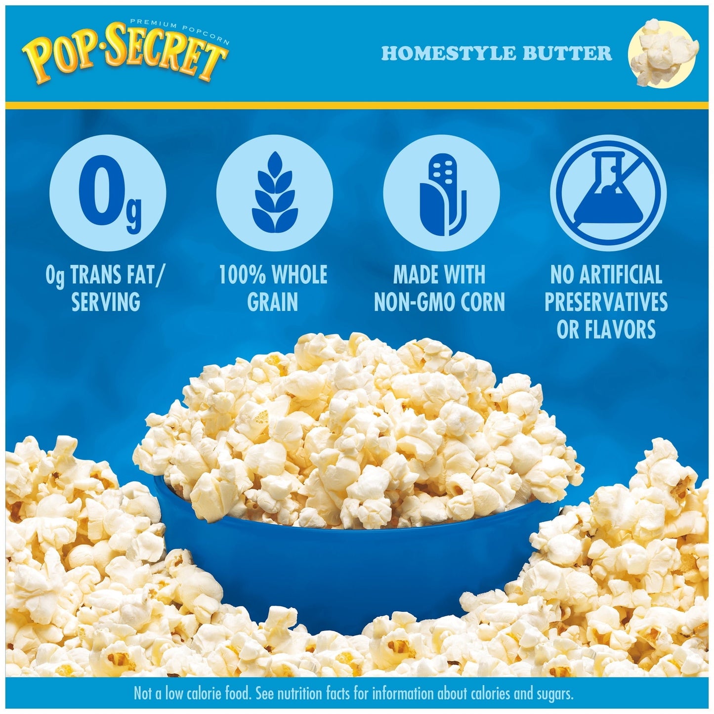 Pop Secret Microwave Popcorn, Homestyle Butter Flavor, 3.2 oz Sharing