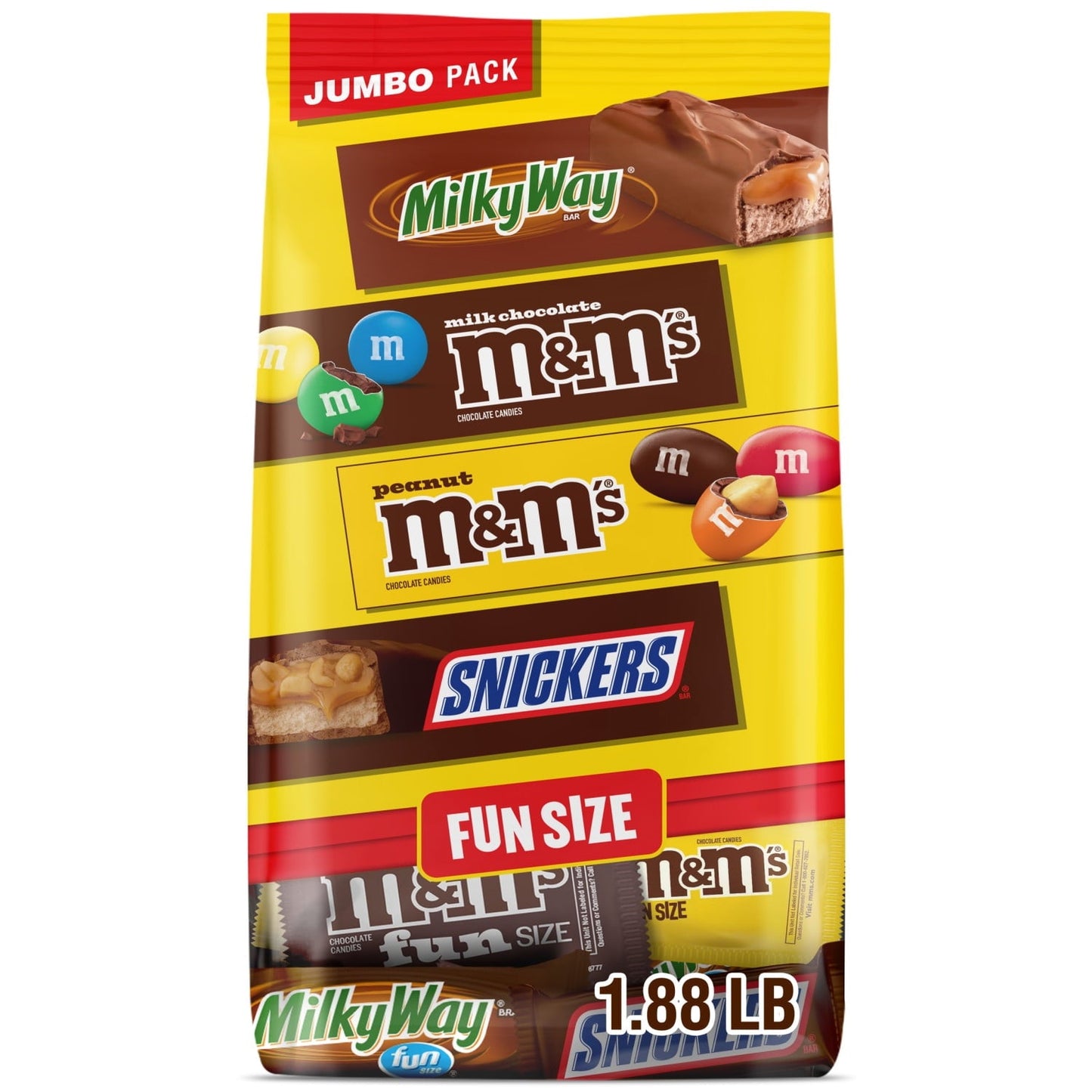 M&M's, Snickers & Milky Way Chocolate Candy Variety Mix , Party Size - 19.2 oz Bulk Bag