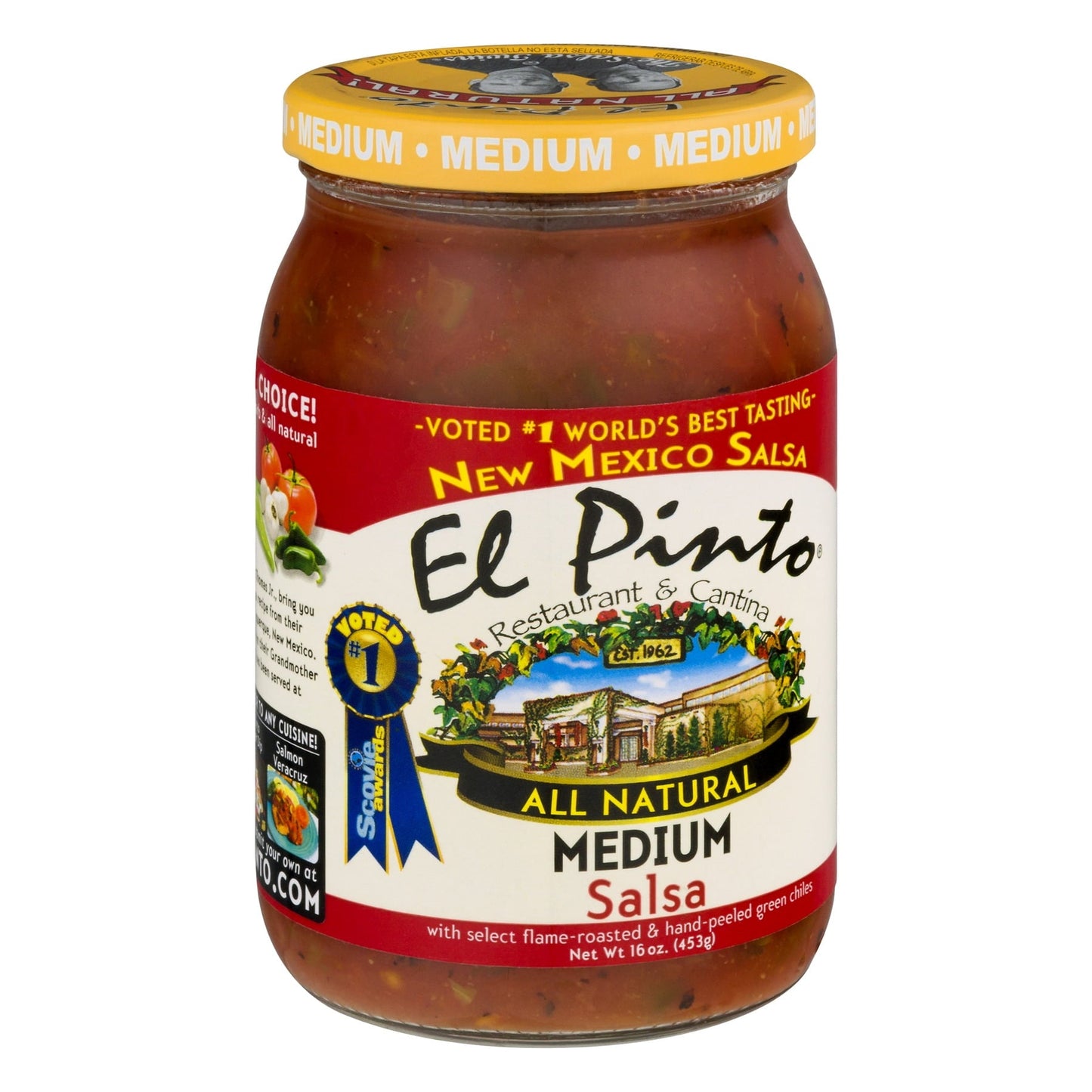 El Pinto Medium Salsa, 16 ozEl Pinto Medium Salsa  Authentic New Mexico Flavor, 16 oz Jar